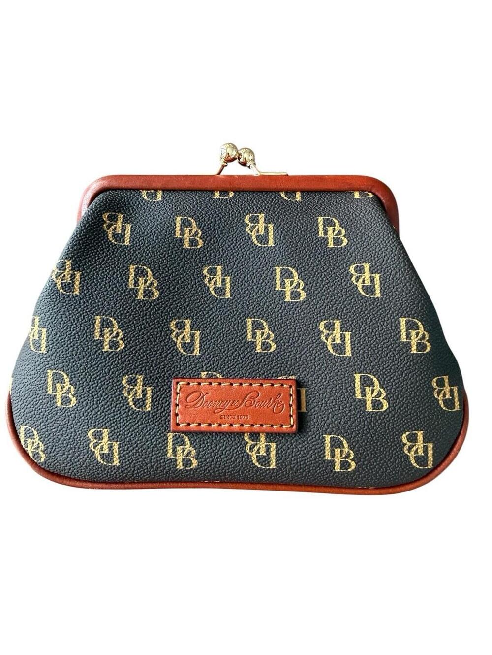 Dooney & Bourke Kiss Lock Leather Coin Purse Wallet